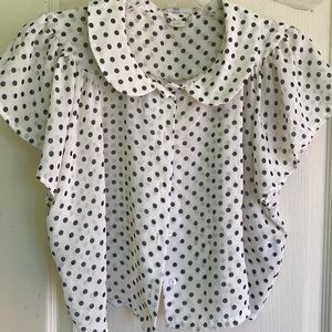 Polka dot crop blouse Medium